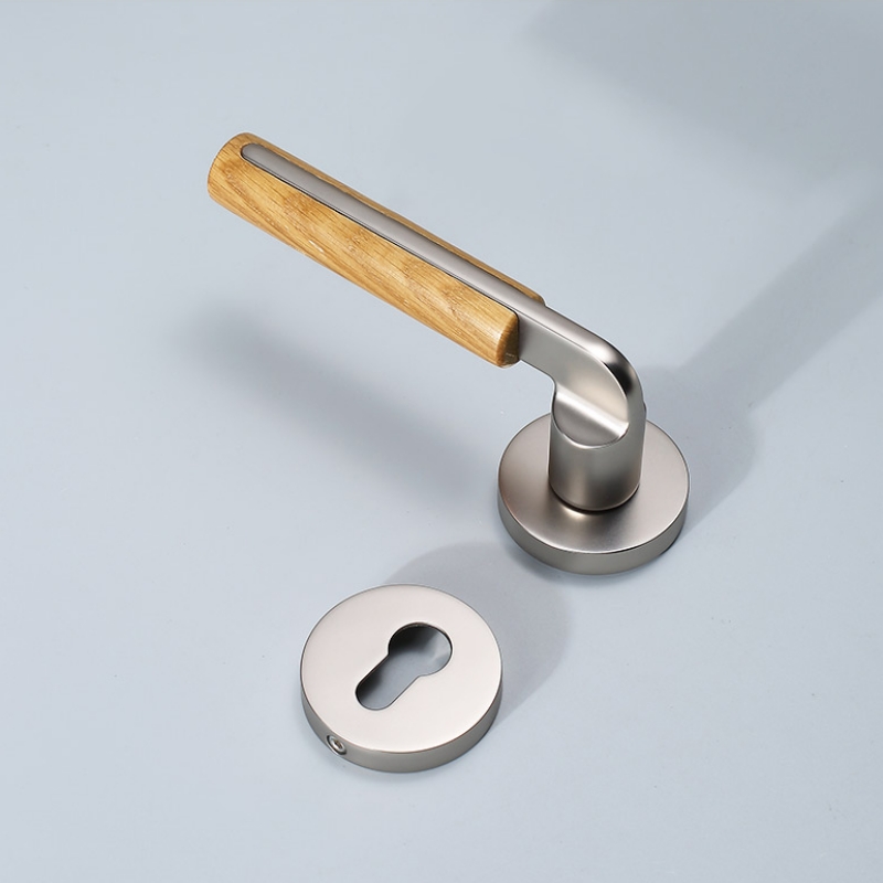 Khóa cửa phân thể tay nắm gỗ hiện đại CA539 5