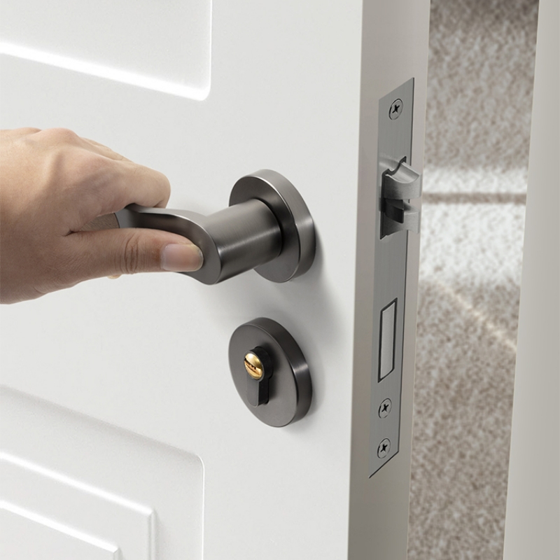 Khóa phân thể hợp kim kẽm tay nắm gỗ F1557 6