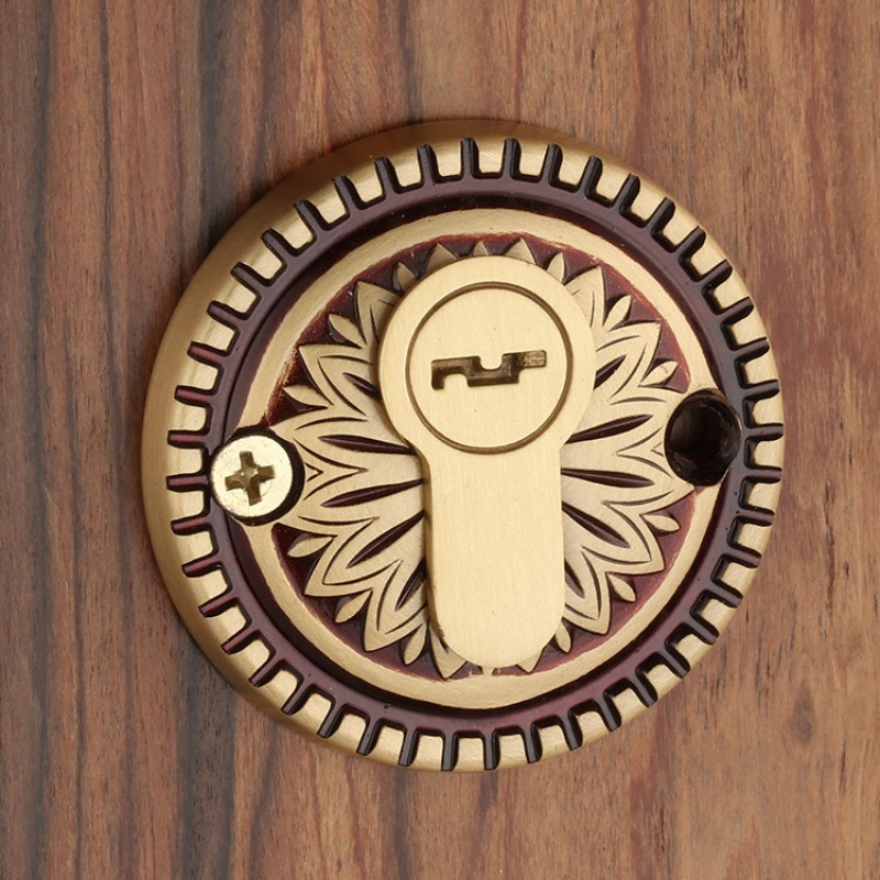 Khóa tay gạt cổ điển cho cửa gỗ bằng đồng ME0166 7