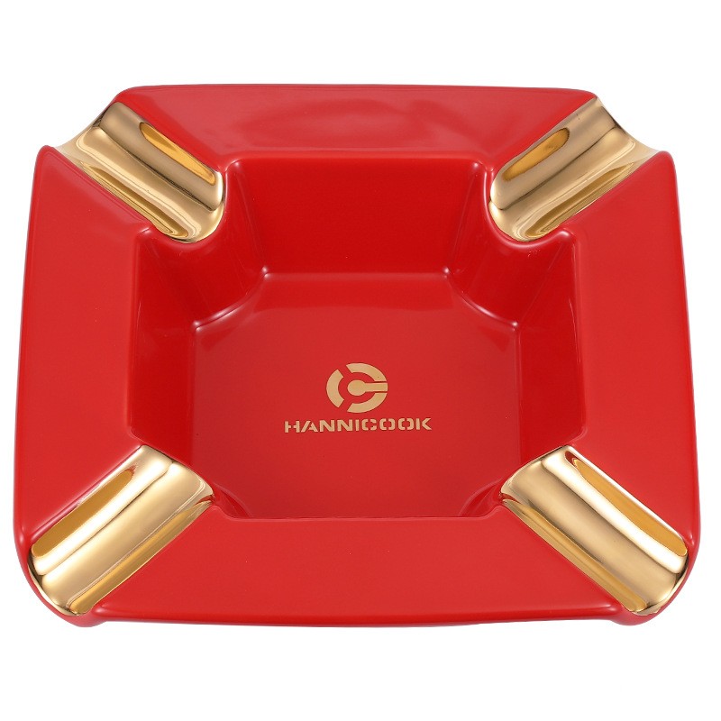 Gạt tàn cigar vuông gốm sứ trang trí tối giản HC2484 6