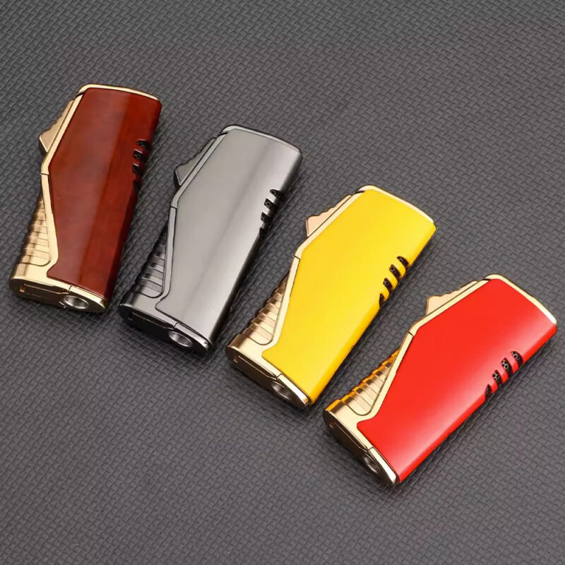 Bật lửa 3 tia châm xì gà chống gió kèm đục LC186 1