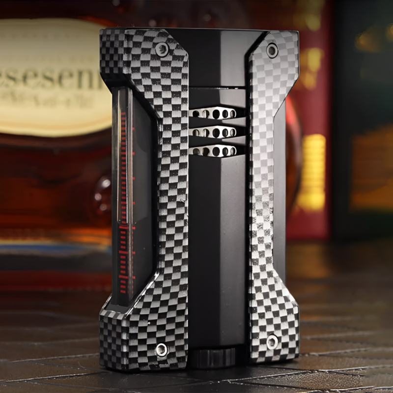 Bật lửa cigar 1 tia hoa tiết sọc caro cá tính LC134 1