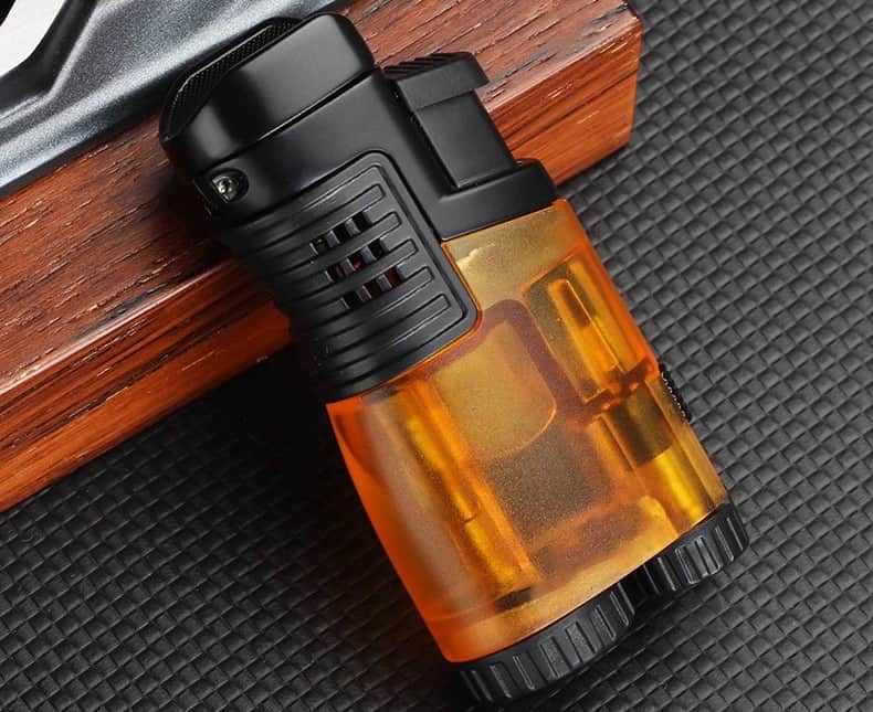 Bật lửa khò 3 tia tích hợp đục xì gà cao cấp LC178 11