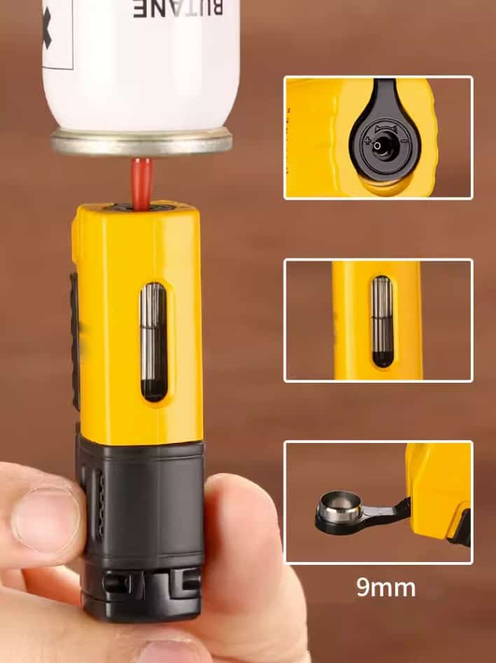 Bật lửa khò xì gà 4 tia siêu mỏng cao cấp LC150 9