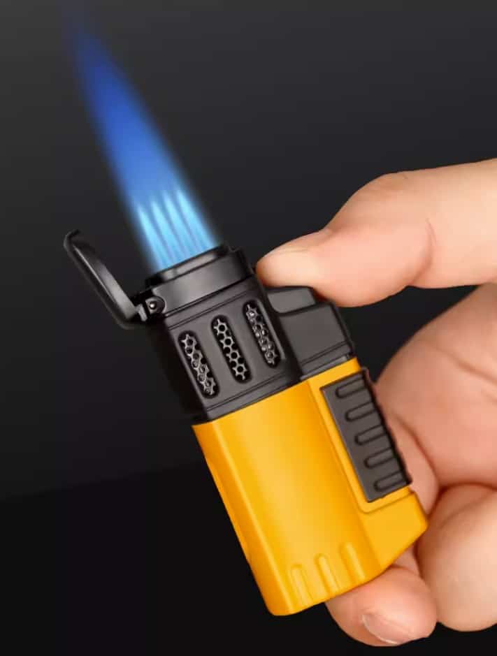 Bật lửa khò xì gà 4 tia siêu mỏng cao cấp LC150 8