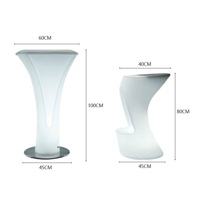 Bộ bàn ghế đèn LED quầy bar câu lạc bộ D100 4