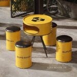 Bộ bàn ghế thùng phuy decor quán cafe ZY001