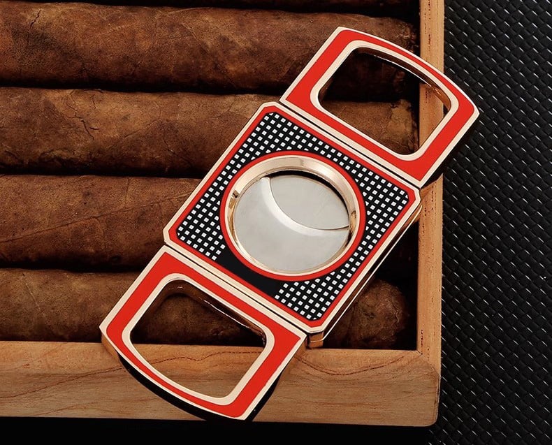 Dao cắt Cigar hai lưỡi inox sang trọng cao cấp EC91 4