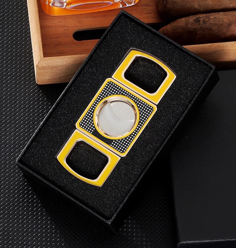 Dao cắt Cigar hai lưỡi inox sang trọng cao cấp EC91 5