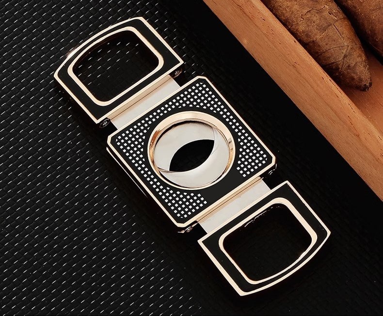 Dao cắt Cigar hai lưỡi inox sang trọng cao cấp EC91 6