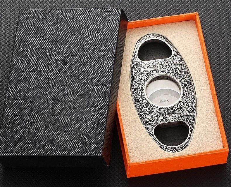 Dao cắt cigar hai lưỡi inox304 cao cấp GLN6139 14