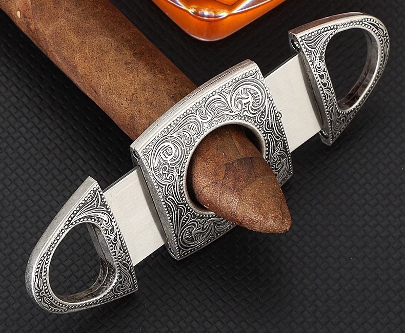 Dao cắt cigar hai lưỡi inox304 cao cấp GLN6139 15