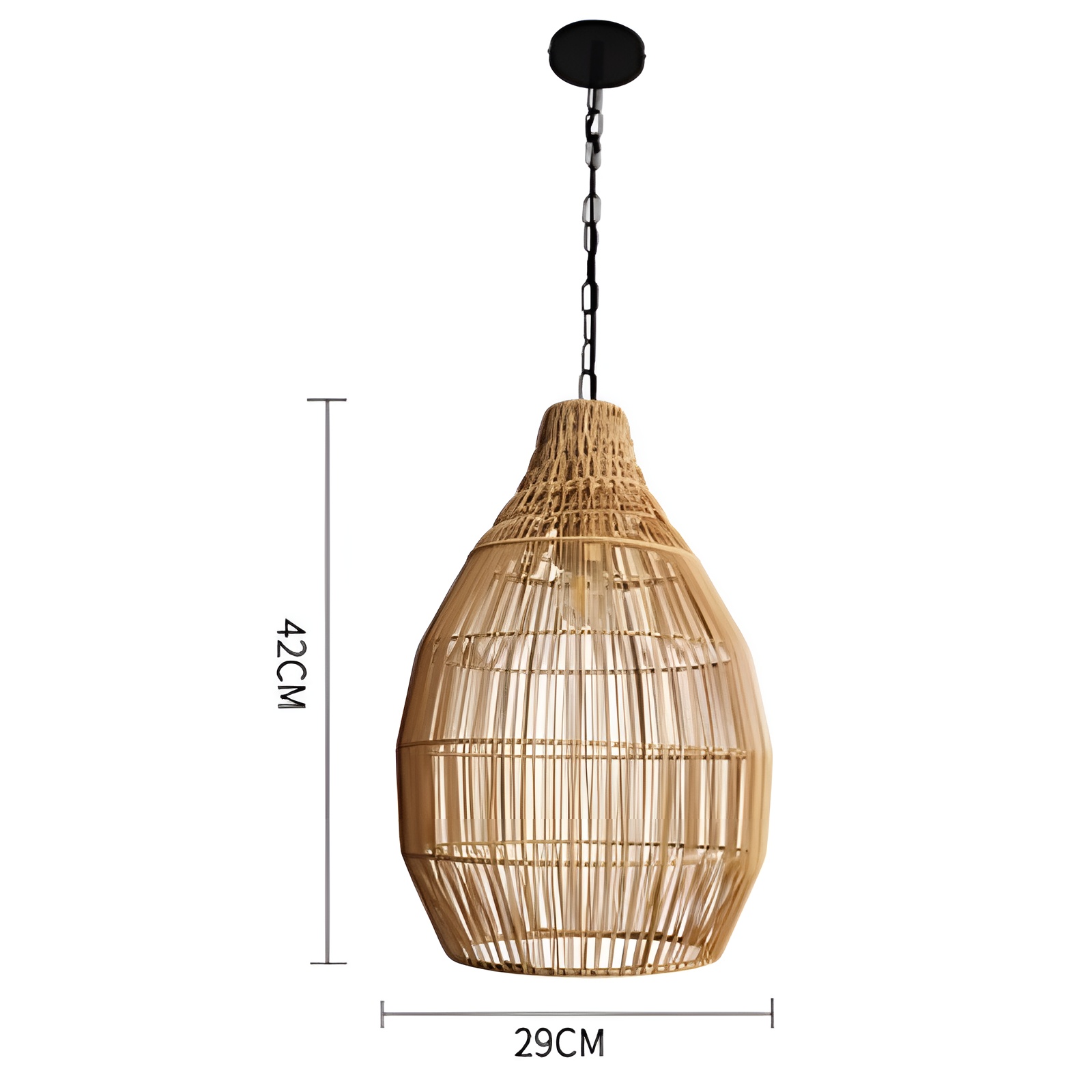 Đèn chùm đan mây decor hành lang mái hiên ZW7283 14