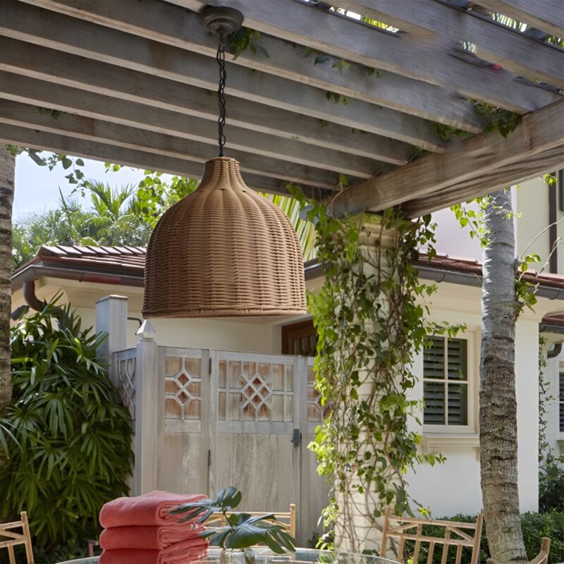 Đèn chùm đan mây decor hành lang mái hiên ZW7283 1