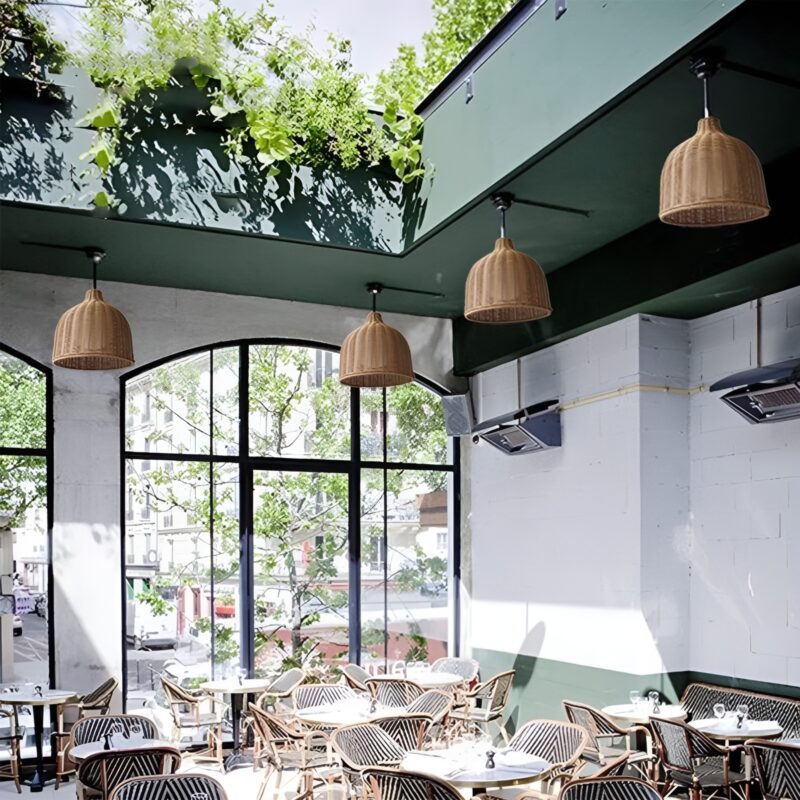 Đèn chùm đan mây decor hành lang mái hiên ZW7283 2