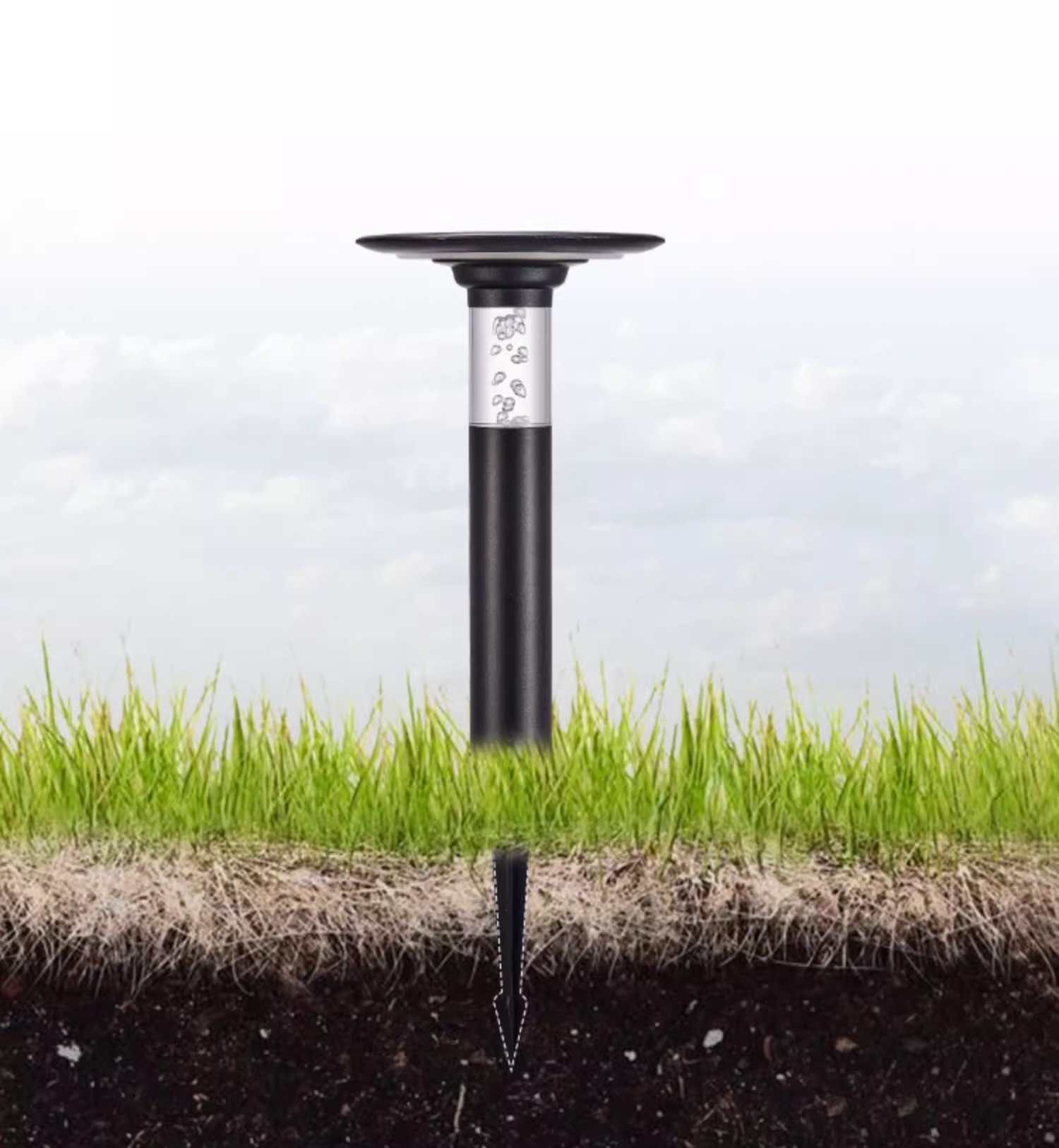 Đèn cột sân vườn chống nước năng lượng mặt trời YDX257 15