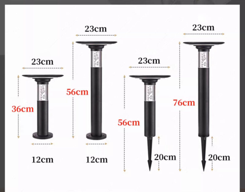 Đèn cột sân vườn chống nước năng lượng mặt trời YDX257 6