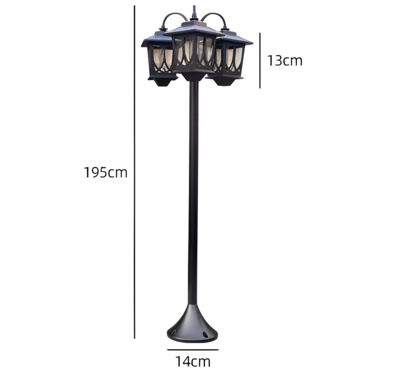 Đèn cột trang trí cảnh quan năng lượng mặt trời DC0828 5