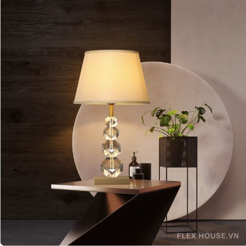 Đèn để bàn chân đế bằng đồng sang trọng T6589 5