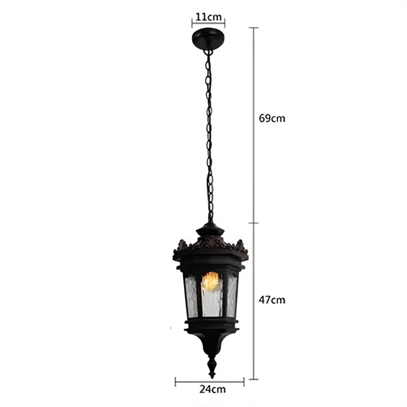 Đèn treo mái hiên hình vương miện cổ điển SP0320 3