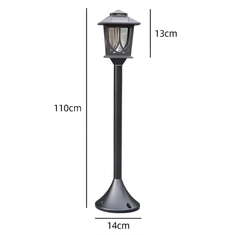 Đèn cột sân vườn Châu Âu năng lượng mặt trời B6680 4