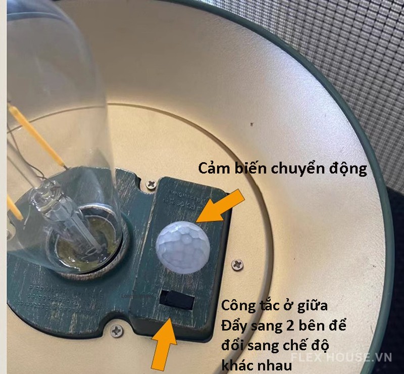 Đèn tường Retro năng lượng mặt trời cảm biến chuyển động AL7099 15