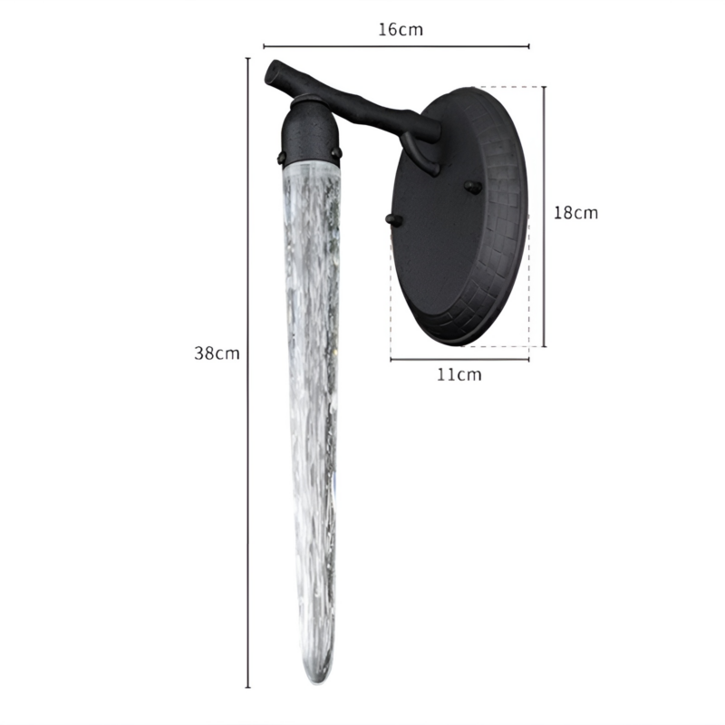 Đèn tường ngoài trời lối đi hình giọt nước HS0326 5