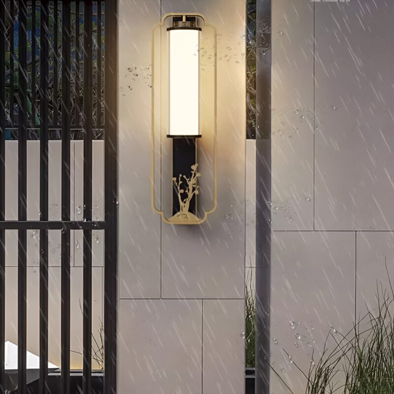Đèn tường ngoài trời nghệ thuật bằng đồng B6833 2