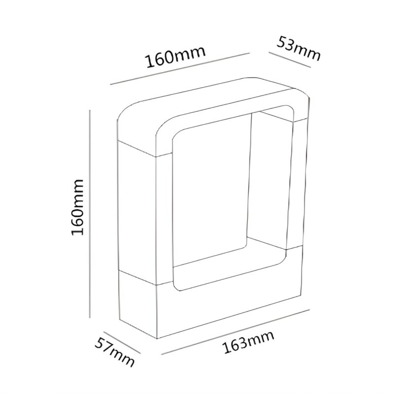 Đèn tường sân vườn ngoài trời phong cách Châu Âu B7146 5