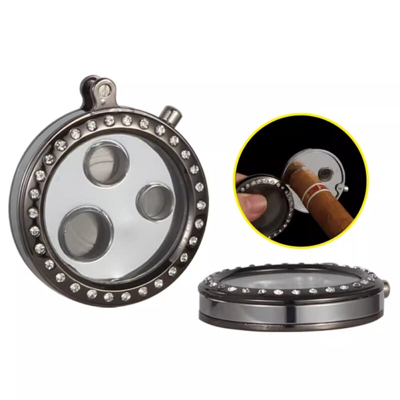 Đục xì gà 3 lỗ inox hình tròn cao cấp EC28B 2