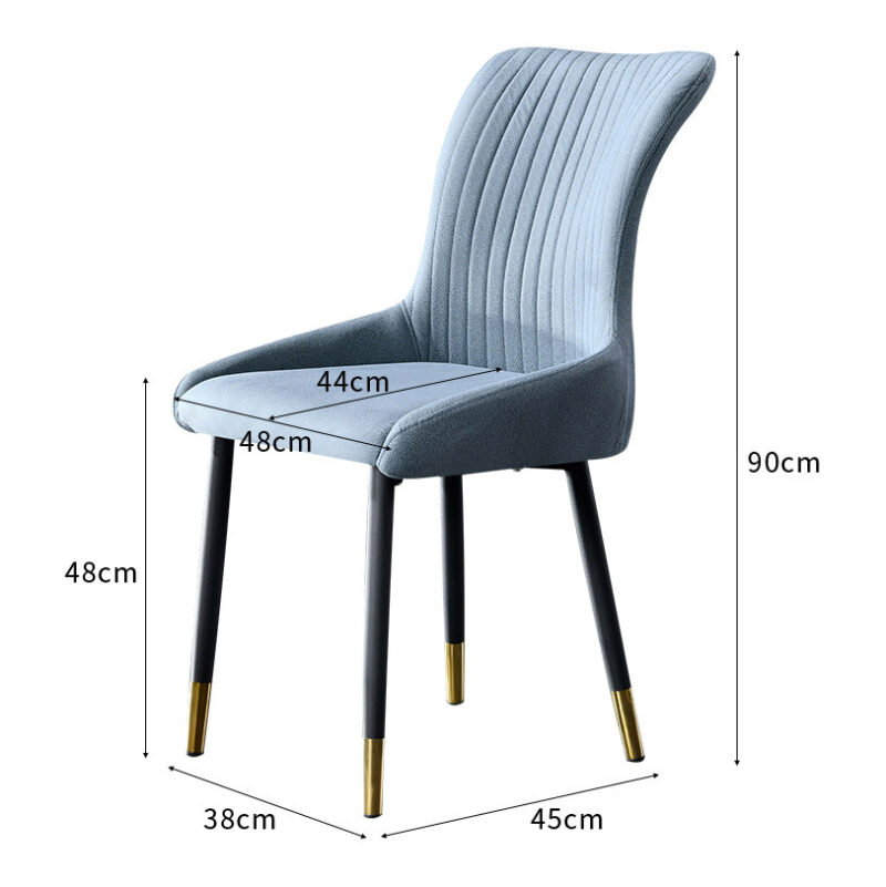 Ghế ăn khung thép đệm vân dọc hiện đại LA6740 4