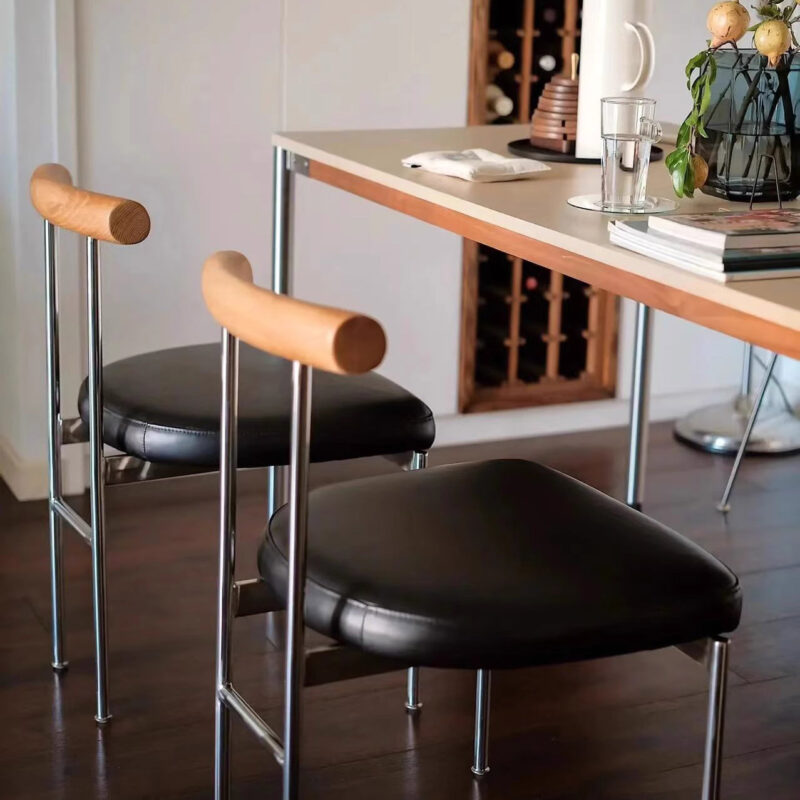 Ghế ăn lưng cong tối giản kiểu Pháp CS2330 4