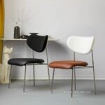 Ghế ăn tựa lưng lông cừu tối giản kiểu Ý CY1006