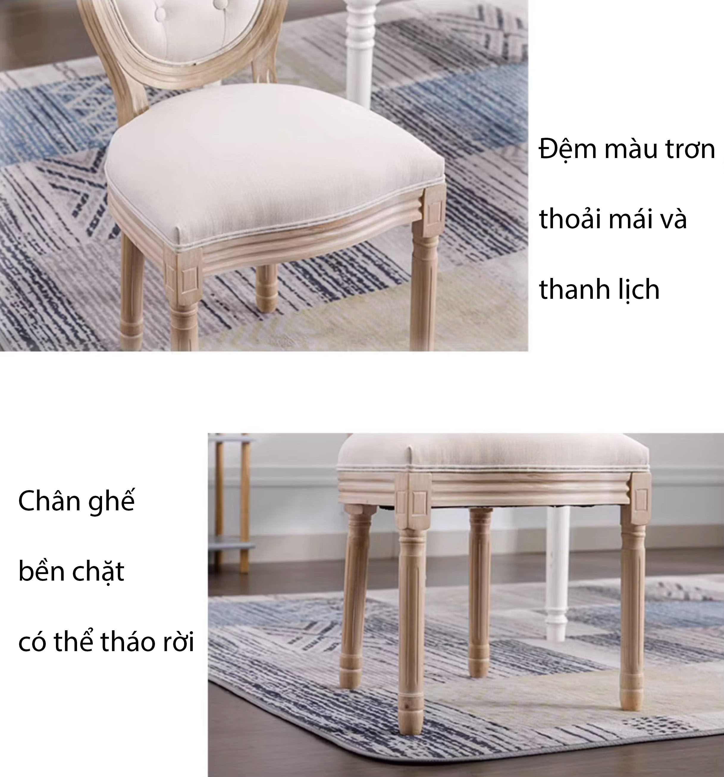 Ghế bàn ăn gỗ phong cách hoàng gia MW4306 11