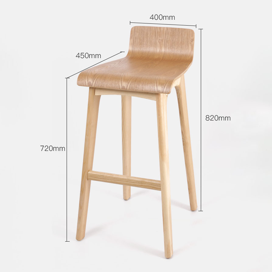 Ghế bar gỗ tần bì tối giản hiện đại AA010 14