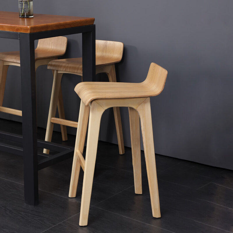 Ghế bar gỗ tần bì tối giản hiện đại AA010 2