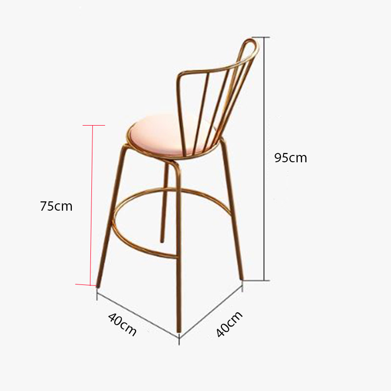 Ghế bar mạ vàng đệm da sang trọng KJB002 13