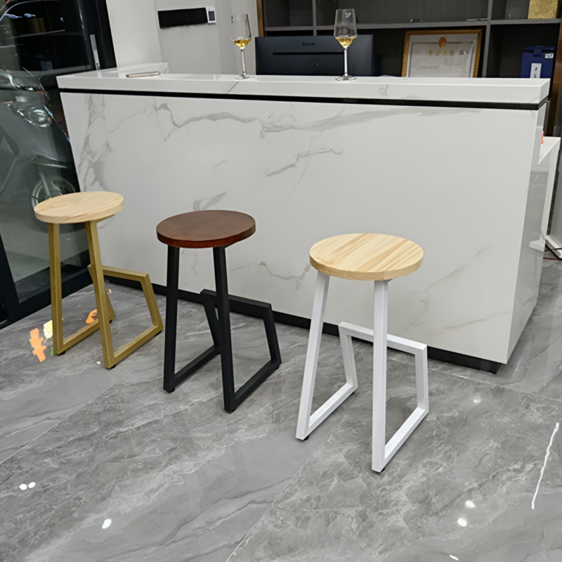 Ghế quầy bar chân hình học nghệ thuật AL6698 2
