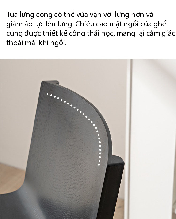 Ghế gỗ cafe Ready Chair khung chân độc đáo Y810 12