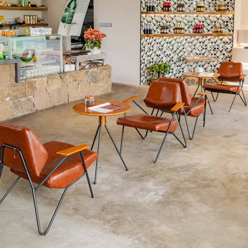 Ghế ngồi bọc da Polygon Chair YKLQ81 3