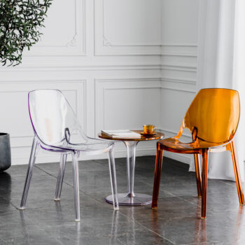 Ghế nhựa Acrylic trong suốt decor phòng ăn OW110