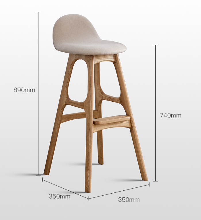 Ghế quầy bar nhà hàng khung gỗ tự nhiên SY1692 12