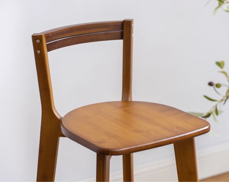 Ghế quầy bar tựa lưng khung tre cao cấp BJ036 13