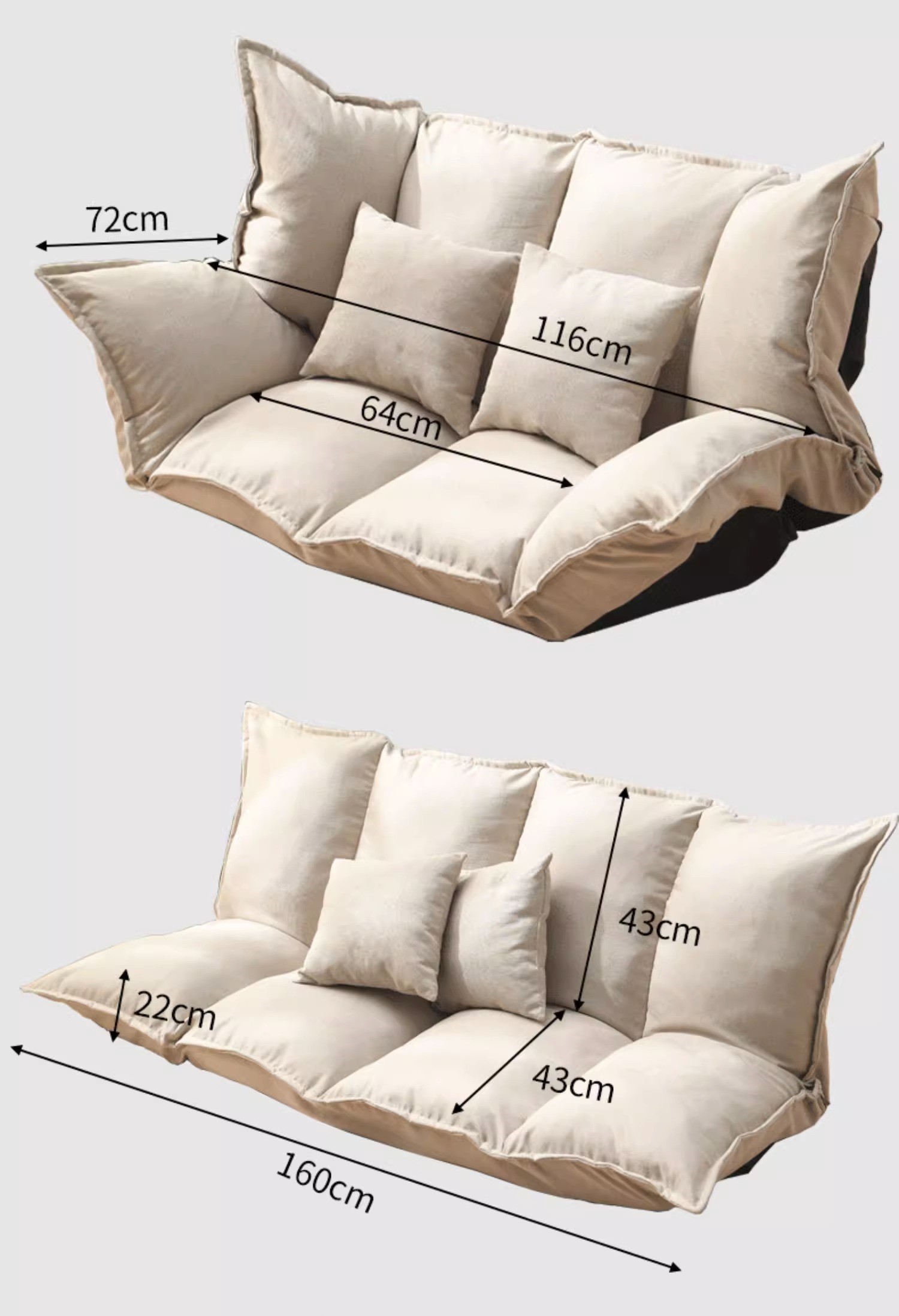 Ghế sofa bệt lười kiêm giường gập đa năng YL0888 19