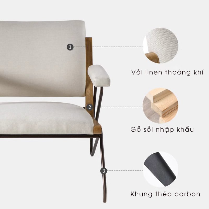 Ghế sofa thư giãn phối gỗ kiểu Pháp AS223 15
