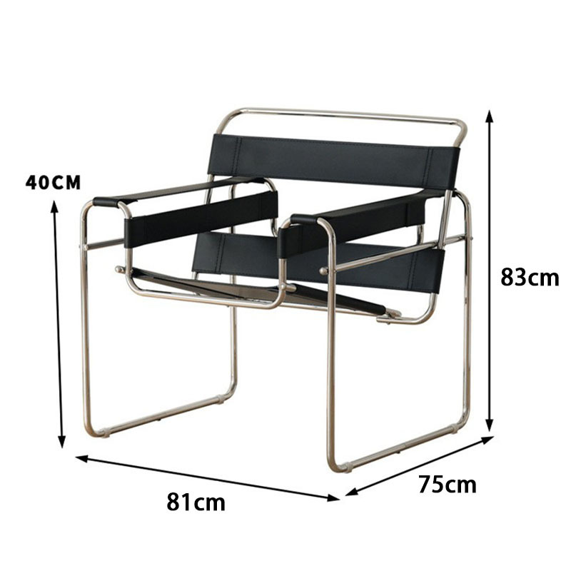 Ghế thư giãn đọc sách Wassily Chair khung inox WS6640 16