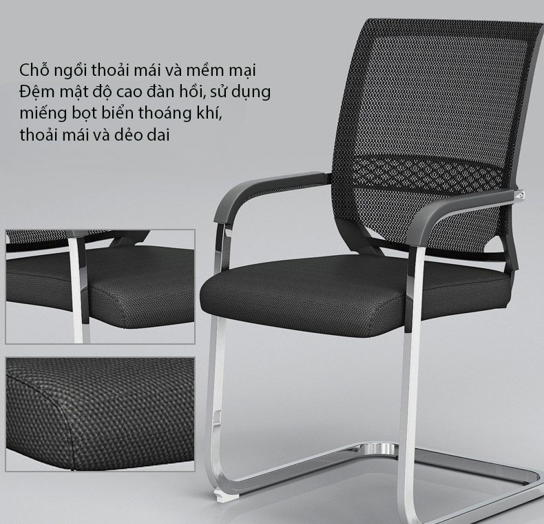 Ghế văn phòng khung chữ C lưng lưới hiện đại RC108 13