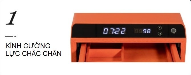 Hộp an toàn mật mã kết hợp vân tay 1 ngăn JB8488-A 4