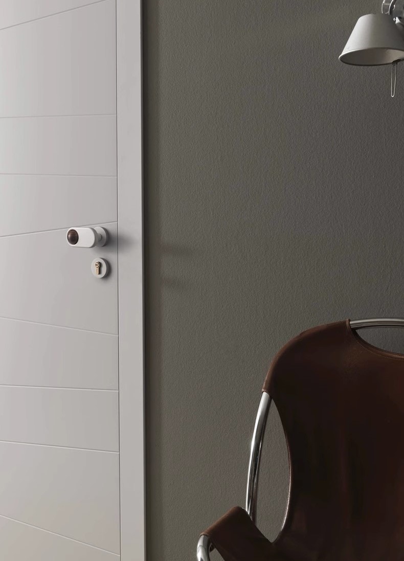 Khóa cửa phân thể tay gạt hợp kim kẽm phối gỗ G516BW 8