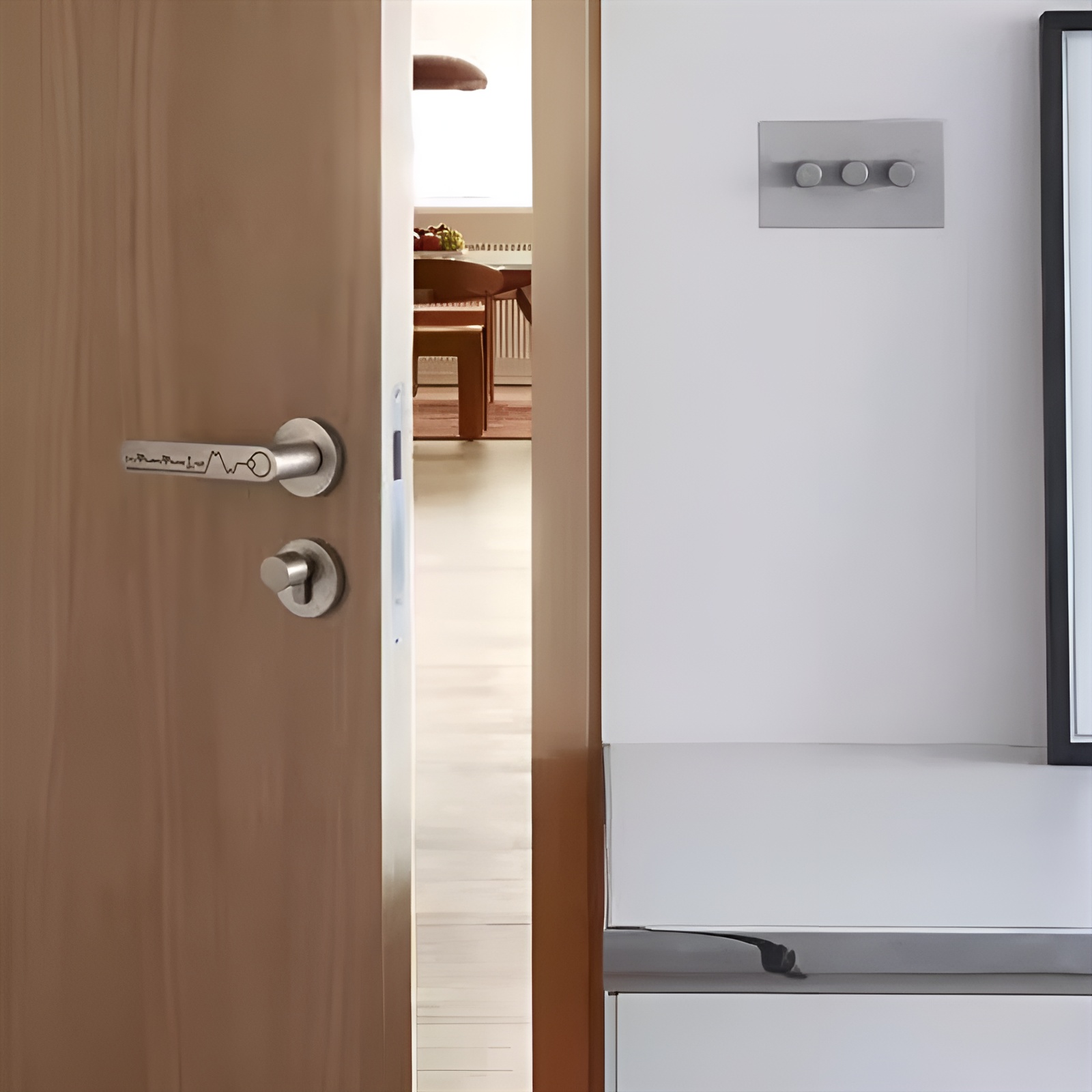 Khóa cửa tay gạt họa tiết toán học độc đáo G527 7